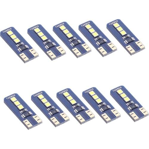 10PCS New T10 W5W Signal Lamp LED Wedge Parking Bulbs Width indicator light Auto tail box lights License Plate Light