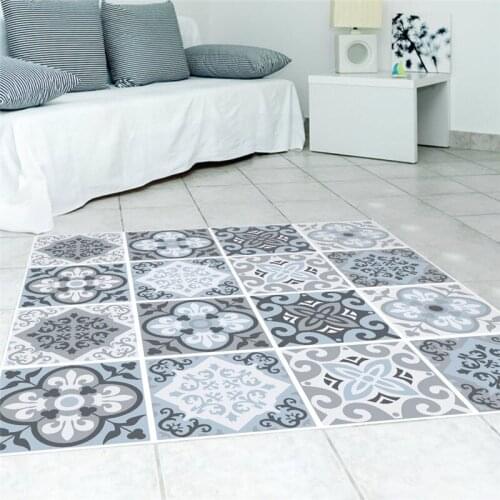 Mediterranean blue style PVC floor sticker Bedroom Study Room waterproof non-slip wear-resistant floor stickers home decoration
