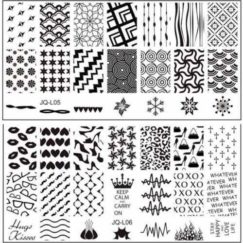 2 PCS 6*12cm Nail Stamping Plates DIY Image Konad Nail Art Manicure Templates Stencils Salon Beauty Polish Tools 2018 Hot