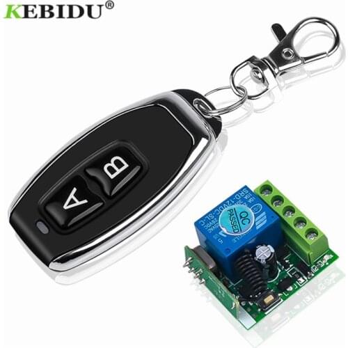 KEBIDU 433Mhz Universal Wireless Remote Control Switch 12V 1CH relay Receiver Module RF Transmitter 433 Mhz Remote Controls