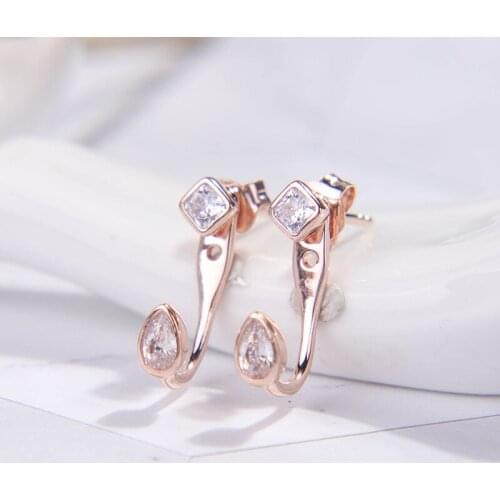 2019 New Christmas Gift Geometric Shapes Stud Earrings for women 925 Sterling Silver earring silver 925 brincos fine jewelry