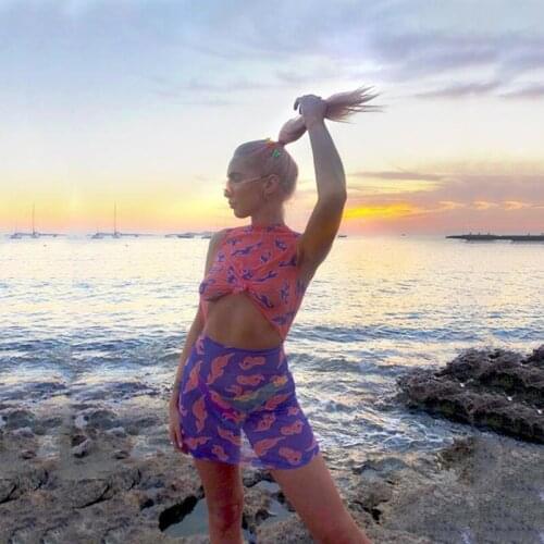 Two-piece Mesh Women Bikini Set Cover Up Swimsuit Swim Skirt Swimwear Bathing Suits Swimdress Beachwear 2021 Womens Swimsuits