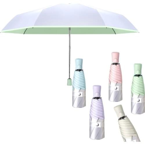 Automatic Pocket Mini Umbrella Super Anti UV Paraguas Sun Umbrella Rain 7 Ribs Light Folding Portable Umbrellas for Women Travel