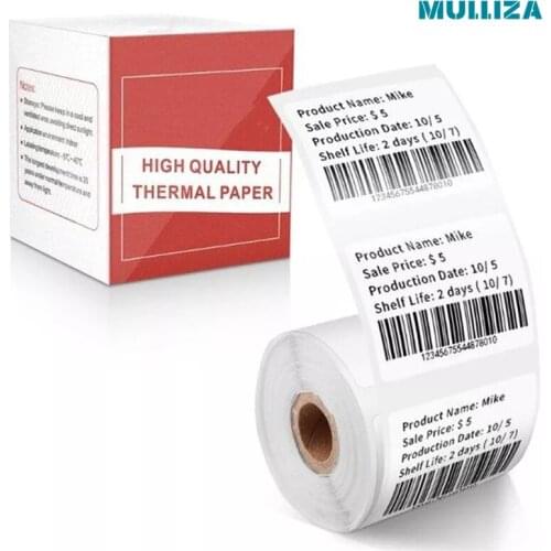 1 roll of 40x30mm labels 230 sheets of thermal paper square white self-adhesive labels print office commodity bar codes