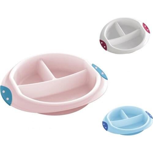 1PCS Toddler Plate Division Design Easy Cleaning Food Grade PP Training Food Feeding Plate for Infant Kids Children Tableware