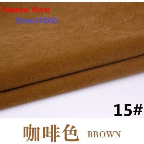 15# brown 1 meter Flocked flocking Fabric for DIY Sofa Pillow Mattress Cushion Toys Bags material