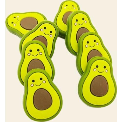 5 Pcs/Pack Cartoon Mini Avocado Silicone Beads Teether Newborn Infant Soother P31B