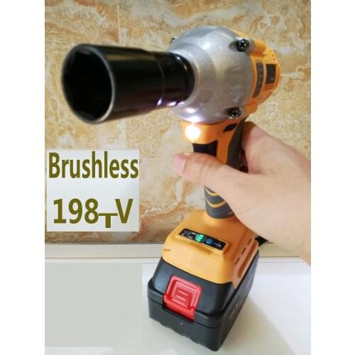 198V 18000mAh Cordless Lithium-Ion battery Electric Impact Wrench Cordless Brushless with Rechargeable Battery AC 100-240V
