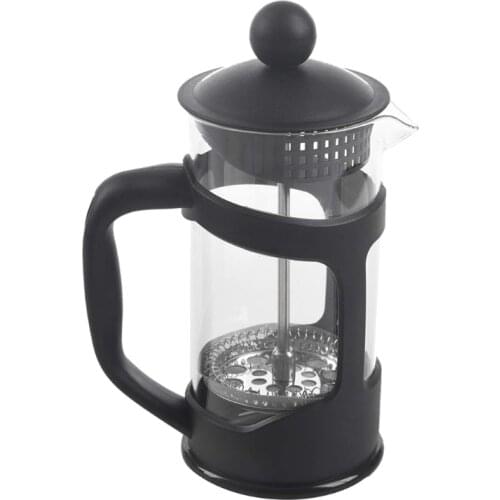 Tea Brewer Coffee Pot Coffee Maker Kettle 350ML Stainless Steel Glass Thermos Fo
