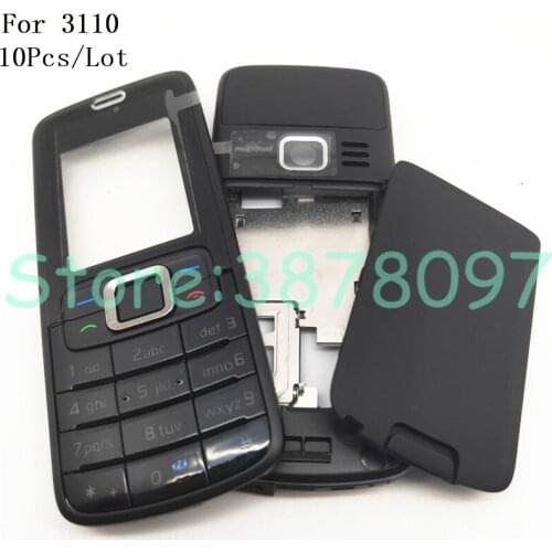 10Pcs/Lot Original For Nokia 3110 3110C Housing Front Faceplate Frame Cover Case+Back cover/battery door cover+Keypad+Logo