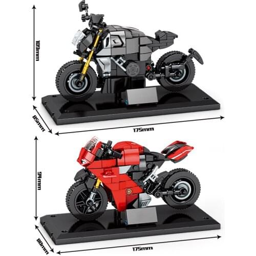 City Creator Mechanical Racing Car Motorcycle Model Building Blocks Technic Vehicle MOC Bricks Education Toys For Children Gift
