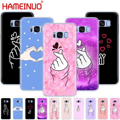 HAMEINUO Black And White Love kpop heart drawing cell phone case cover for Samsung Galaxy S9 S7 edge PLUS S8 S6 S5 S4 S3 MINI