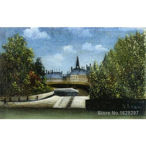 Ile de la Cite Henri Rousseau painting for bedroom decoration High quality