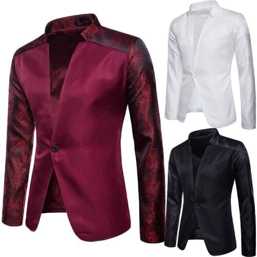 Mens Coat Tops Business Blazer Slim Fit One Button Casual Jacket Outwear 2021