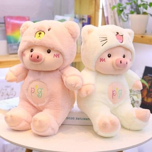 Soft Comfortable Plush Toys Stuffed Toys Cute Cartoon Animals Pig Doll Sofa Pillow Birthday Xmas Gifts Children Room Decoration