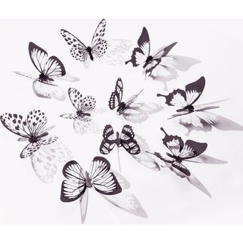 18pcs 3d wall stickers butterfly adesivo wedding wall muraux bedroom aesthetic papel Party pegatinas de pared home decor room