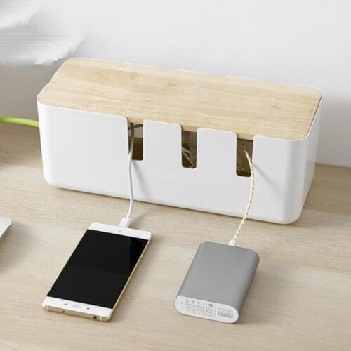 Desktop Network Line Lines Wire Safety Storage Bin Cable Storage Box Power Strip Wire Case Anti Dust Charger Socket Organizer