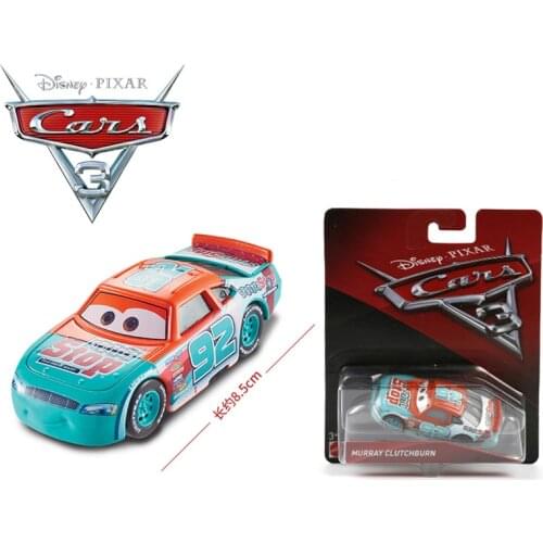 Original Disney Pixar Cars 3 Alloy Car Models 92# MURRAY CLUTCHBURN Speed Challenge Black Storm Car Toy Gift BRINQUEDO Presente