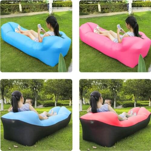 Outdoor Inflatable Sleeping Bag Air Bed Sofa Lounger Air Couch Chair Folding Lazy Bag Beach Hiking Fishing Camping Equipment