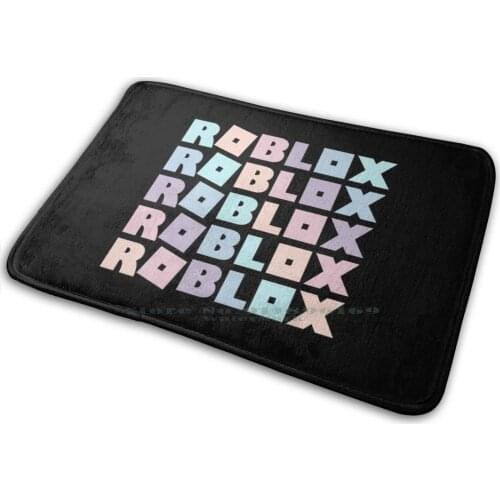 Pastel Rainbow Adopt Me Mat Rug Carpet Anti-Slip Bedroom Entrance Door Mat Gaming Games Adopt Me Royal High Bloxburg Gamer Kids