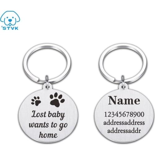 Personalized Pet ID Tags Engraved Pet Name Number Address Cat Dog Collar Pet Pendant Puppy Cat Necklace Charm Collar Accessories