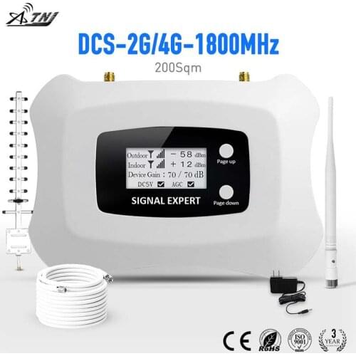 Full intelligent,For Russia DCS 2g Tele2 4g cellular signal amplifier booster 2g Tele2 4g mobile signal repeater kit