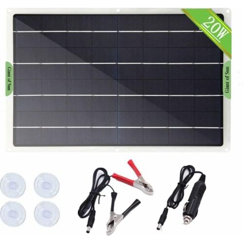 20W Dual USB Solar-Panel Charging Portable IP65 Waterproof B95D