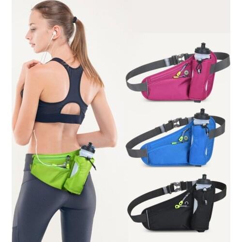 Waist Pack Chest Belt Running Bag Gym Women Men 6 inch Mobile Phone Pouch Reflective Cycling Bag Water Bottle Headset Hole XA7D