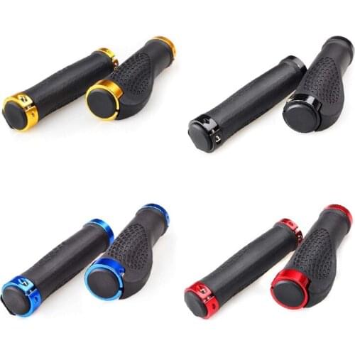 2pcs Cycling Grips Anti-Skid Rubber Bicycle Handlebar Grip MTB BMX Bike Lockable Handle Protective Cover Bike Accessories