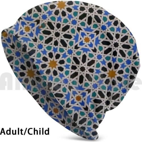 Seville Islamic Tile Pattern 2 Beanies Knit Hat Hip Hop Seville Sevilla Spain Tile Tiles Islamic Pattern Islam