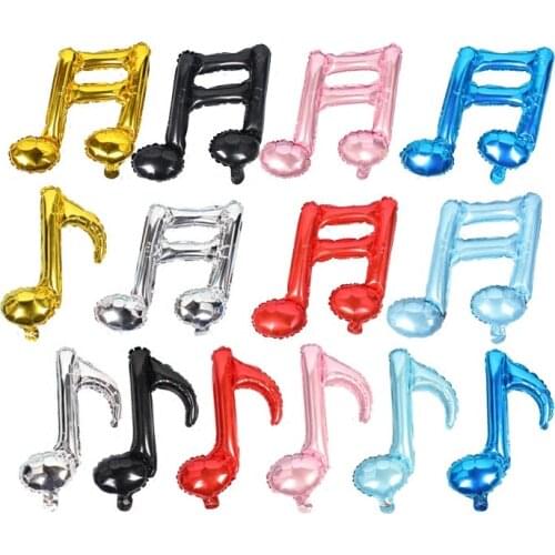 2pcs Music Note Helium Foil Balloons Musical Symbol Birthday Party Decoration Air Ballons Wedding Even Party Suppliers