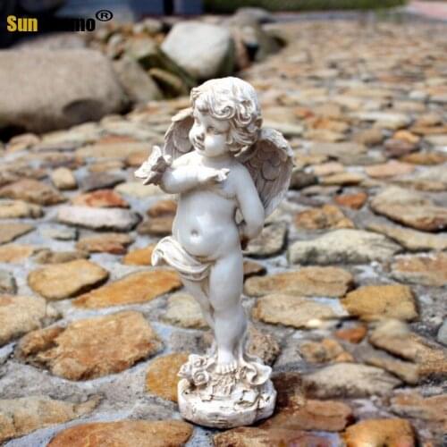 European Character Statue Couple Angel Sculpture Wedding Celebration Gift Home Decoration Retro Arts Crafts Blasting Ornaments