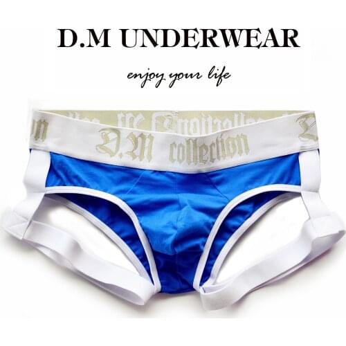 Fashion Gay Male belt Briefs Black Blue white Red Personality Mens Underwear Youth Low Waist Sexy Boyshort