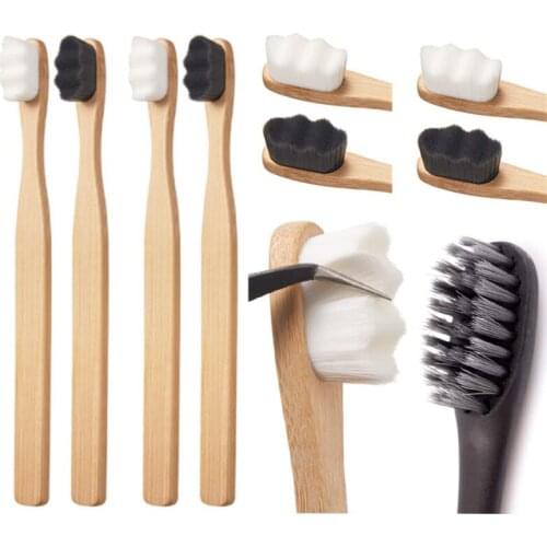 Ultra-fine Soft Bamboo Toothbrush Eco Friendly Travel Tooth Brush Deep Cleaning Soft Fiber Nano Toothbrush Oral Hygiene Care