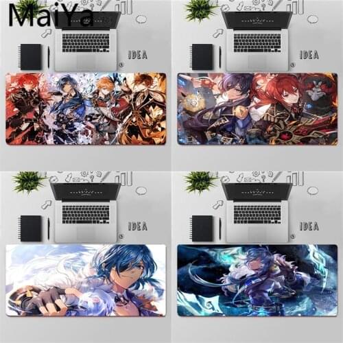 Maiya High Quality Genshin Impact Kaeya Alberch laptop Gaming mouse pad Rubber Computer Gaming mousepad