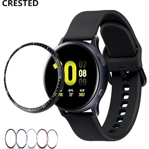 Protector Bezel For Samsung Galaxy Watch active 2 40mm 44mm case Ring Accessories Adhesive Metal Bumper Cover Active2 40 44 mm