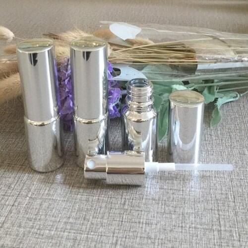 10ml glass silver plated refillable empty atomiser spray perfume bottle,perfume container,perfume packing 50pcs/lot