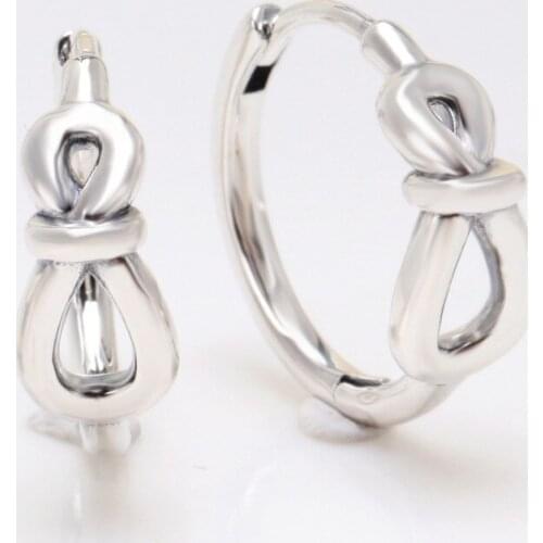 2020 New Original 925 Sterling Silver Pan Earring Eternal Symbol Rosette Earrings For Women Wedding Gift Fashion Jewelry