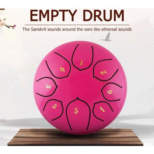 6 inch Steel Tongue Drum 8 Tune Notes Hand Pan Tank Drum with Bag Drumsticks Sticker for Children Percussion Musical Instrument