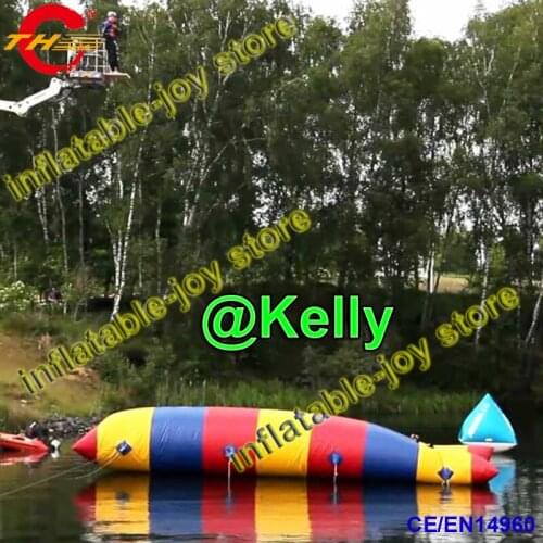 Free shipping colorful inflatable water blob for sale, 8x3m/8x4m/9x4m giant inflatable air bag for water jump, air tube catapult