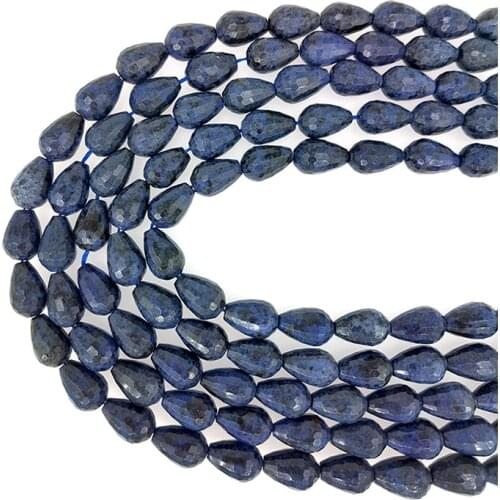 8-10x10-12mm Blue Sand Goldstone Irregular Beads Natural Gemstone Round Loose Stone Bead Accessories for Jewelry Making Ellipse