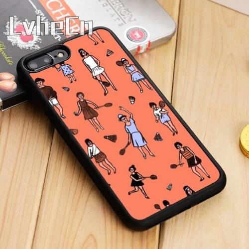 LvheCn badminton outdoor Phone Case Cover For iPhone 5 6 6s 7 8 plus 11 12 Pro X XR XS Max Samsung Galaxy S6 S7 edge S8 S9 S10