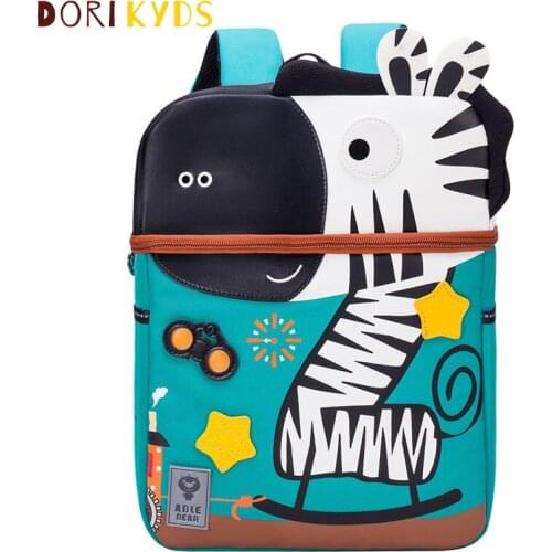 DORIKYDS 3D Dinosaur Kids Backpack Cute Boys Girls School Bag Waterproof 3-5Years Child Gift Mochila Escolar