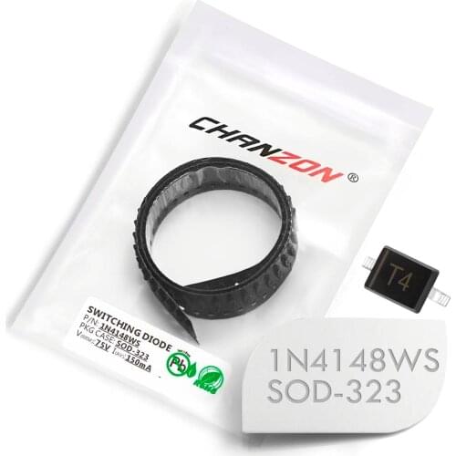 100 Pcs) 1N4148WS SMD Small Signal Fast Switching Diode 150mA 75V SOD-323 IN4148WS 150 mA 75 Volt (Marking T4) 4148WS