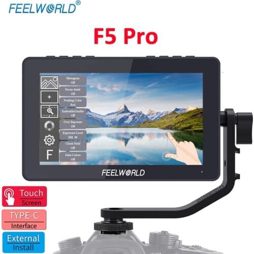FEELWORLD F5 Pro 4K Monitor 5.5 Inch DSLR Camera Field Dslr Monitor Touch Screen IPS FHD 1920x1080 HDMI Video TYPE C