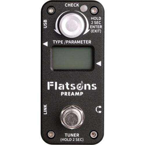 Flatsons Preamp Effects for Guitar Pedal Built-in Clean Overdrive Distortion Heavy Metal Multi Effect Tuning Guitar Accessories