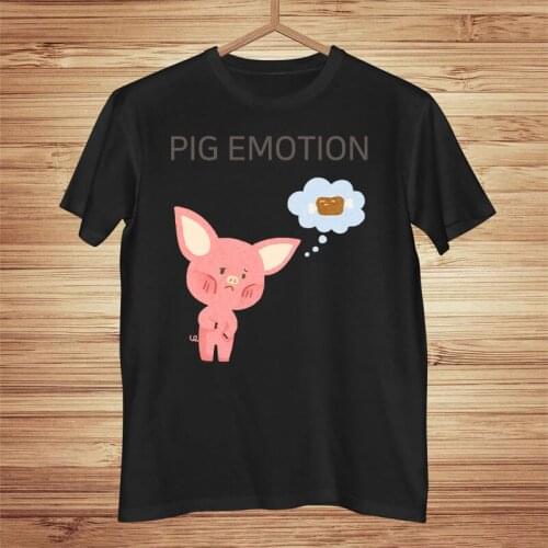 Cartoon Tees Love Pig Emotion Printing Women T Shirts Multi Colors Female Cotton T-shirts Short Sleeve Lady Casual Loose Tops