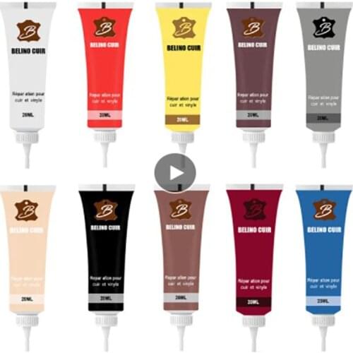 20ml Leather Repair Gel DIY Apparel Sewing Gel Car Seat Home Leather Complementary Color Repair Patch Refurbishing Cream Cleaner