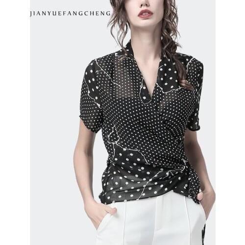 Jianyuefangcheng Wrap Blouses
