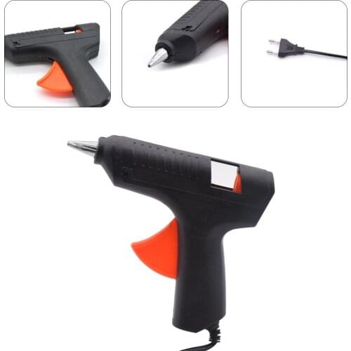 EU Plug Hot Melt Glue Gun Glue Stick High Temp Heater Resistant Shockproof Adhesive Woodworking Tool Industrial Mini Glue Guns